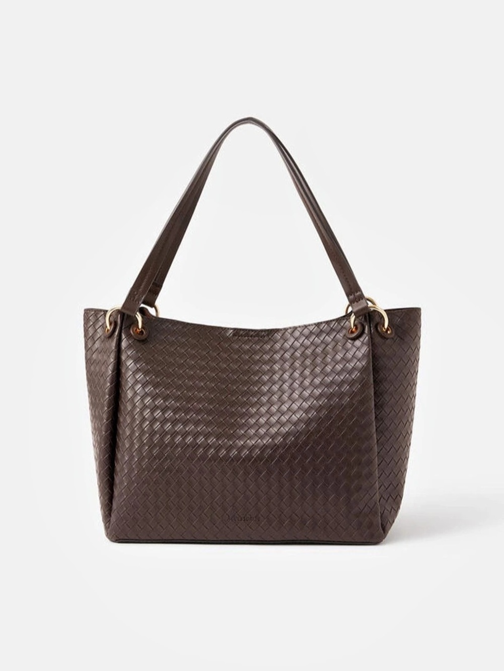 Woven Tote in Brown